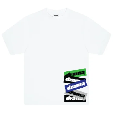 Drama call STACKED STAPLE TEE (WHITE)